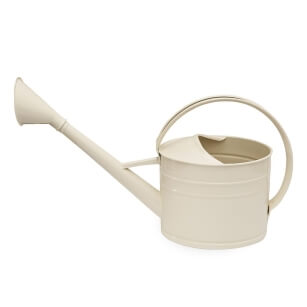 Oval, beige watering can 8l with sprinkler