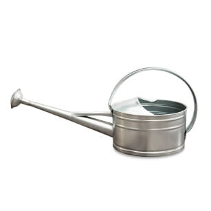 Oval, galvanisded watering can 5l with sprinkler
