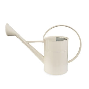 Round, beige watering can 10l with sprinkler