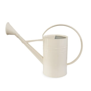 Round, beige watering can 12l with sprinkler
