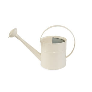Round, beige watering can 2l with sprinkler