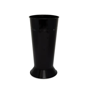 Blumenbehälter 23/45 mit Untersetzer schwarz