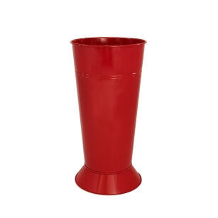 Blumenbehälter 23/45 mit Untersetzer rot