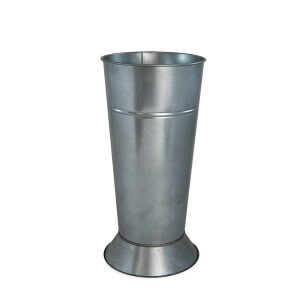 Blumenbehälter 23/45 mit Untersetzer verzinkt